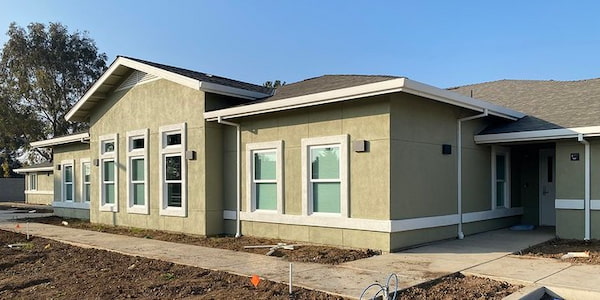 Exterior of Merced Rescue Mission's Village of Hope finishing construction